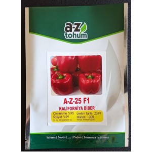 A-Z-25 F1 Kırmızı Kalifornia Tipi Biber Tohumu